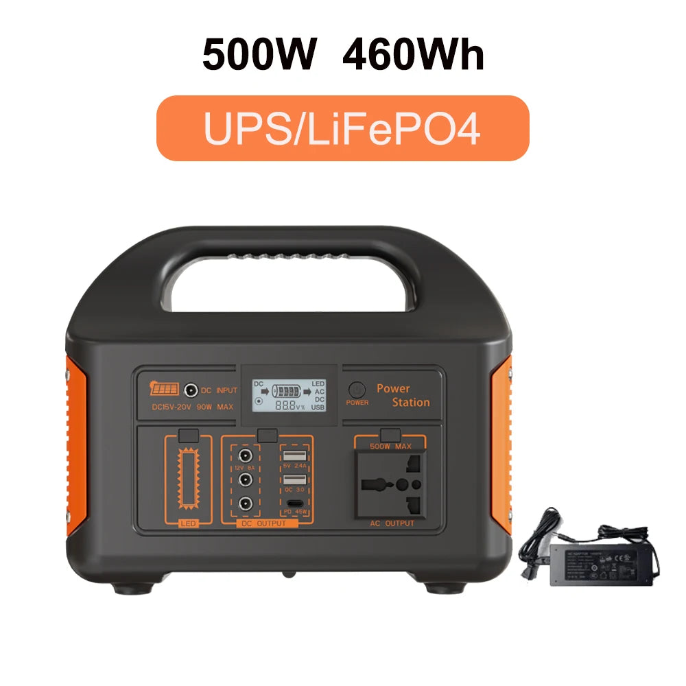 GaiaRay 460.8Wh Portable Power Station Solar Generator 110V Emergency