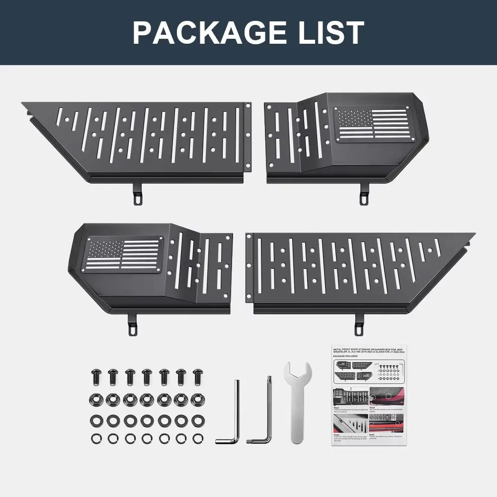 GZJJMY Metal Front Door Storage Box For Wrangler JL JLU