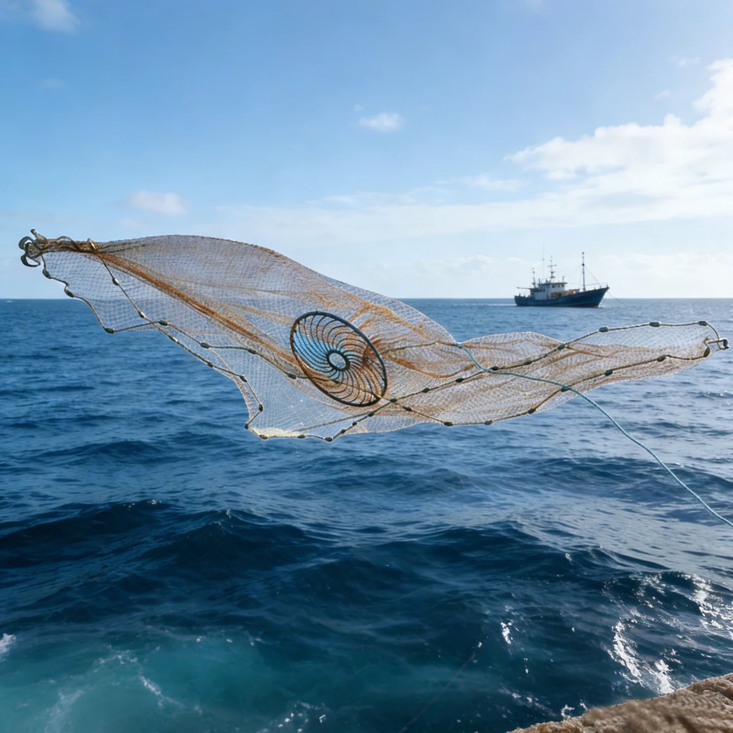 Hand Throwing Cast Net For Bait Fishing