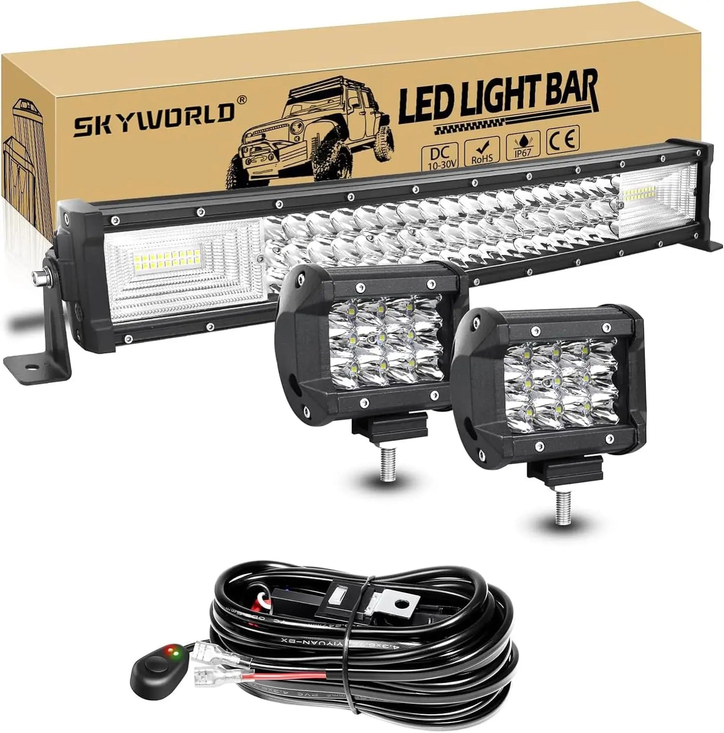Auxtings Off Road LED Light Bar With 2X36W Kit 12V