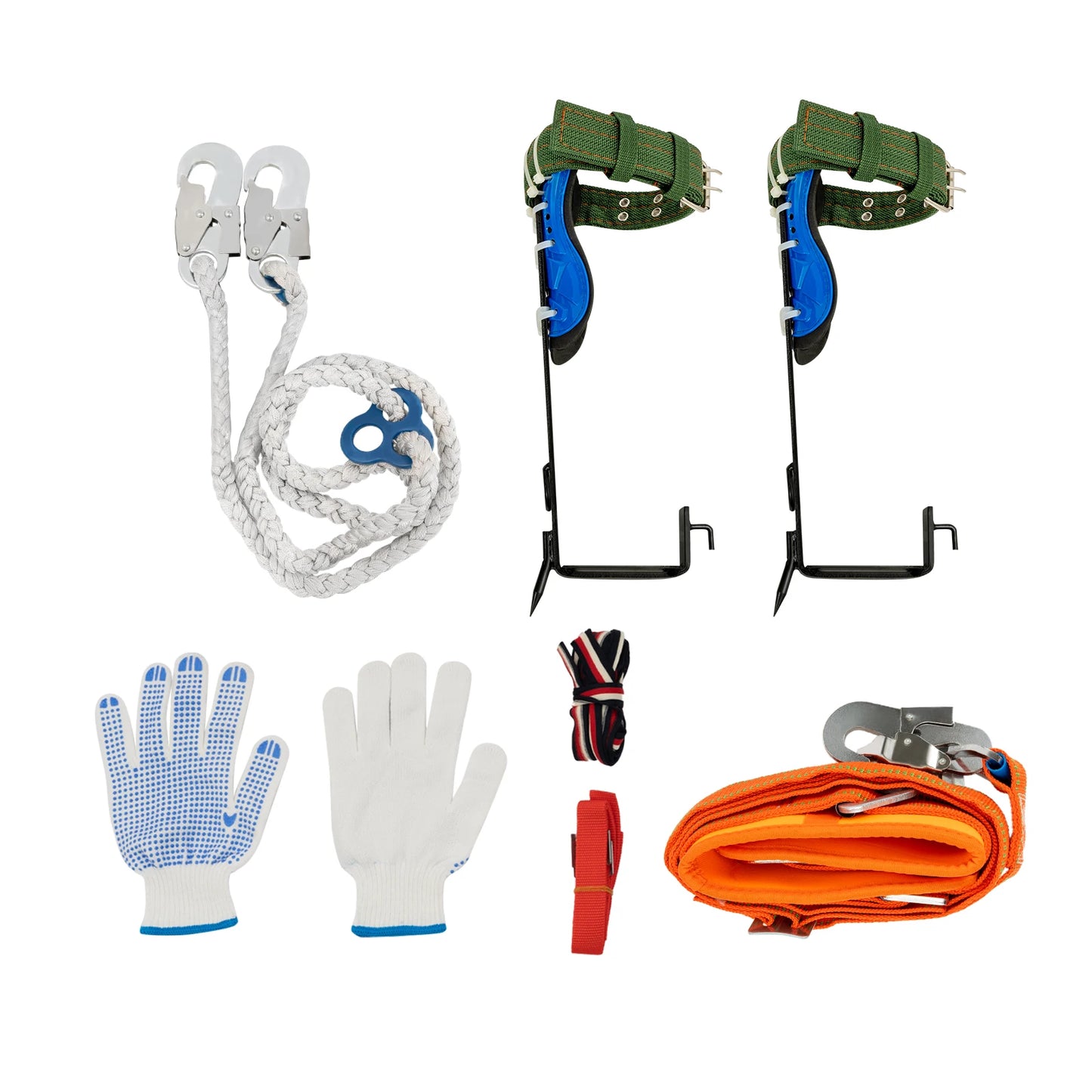 Tree Climbing Spikes Kit With Safety Harness 220lb Load Capacity Arborist