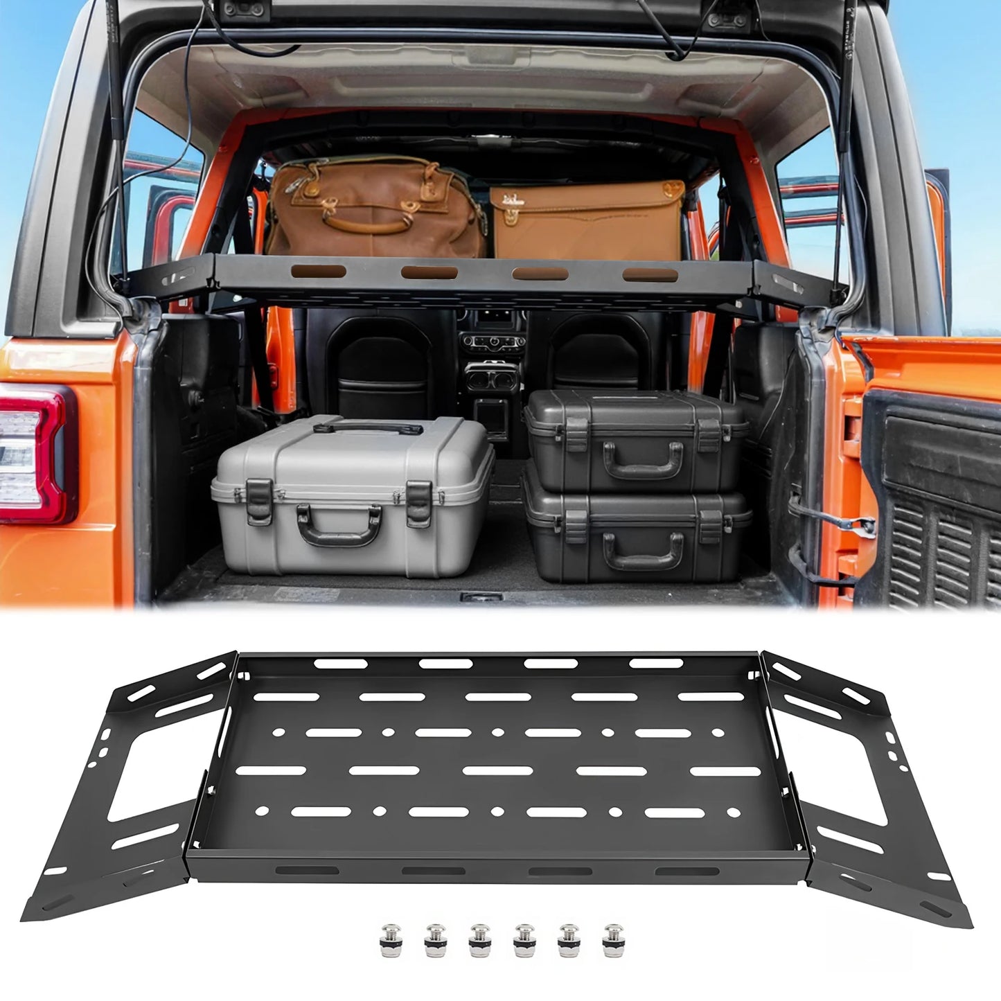 Shunmaii Interior Storage Luggage Carrier for Jeep Wrangler JL