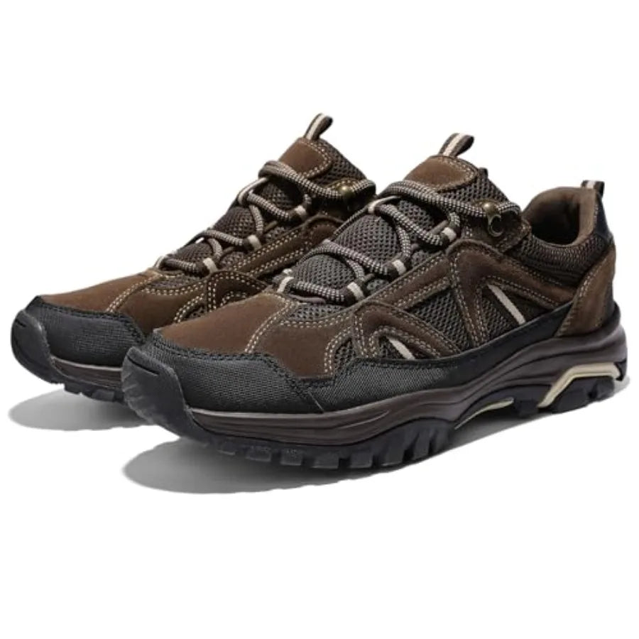 MIXIN Mens Hiking Shoes Lightweight Breathable Anti Slip Low Top Sneakers
