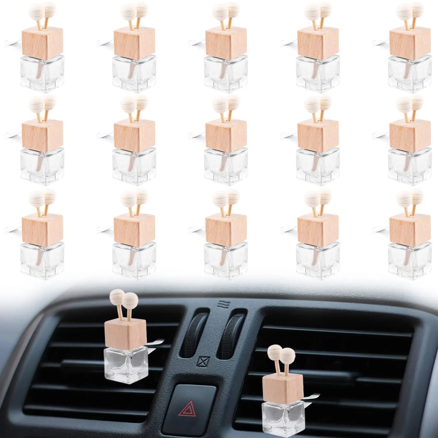 MUDAO Car Vent Air Freshener Diffuser Glass Bottle Sticks