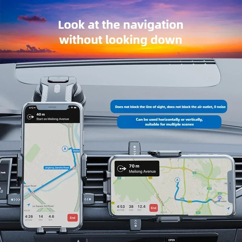 Universal Car Phone Holder With Suction Cup Navigation Mount