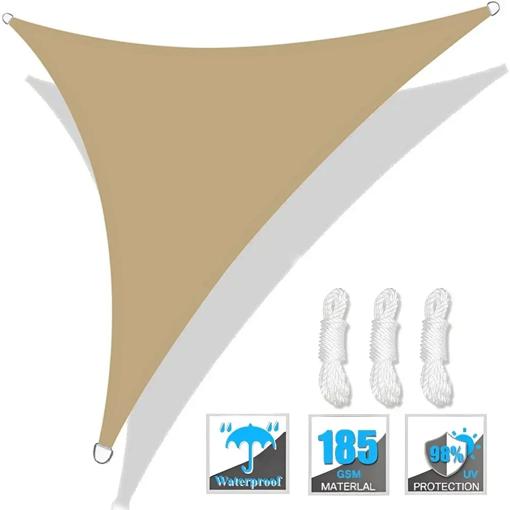 Triangle Sun Shade Sail Canopy UV Block Sunshade For Patio