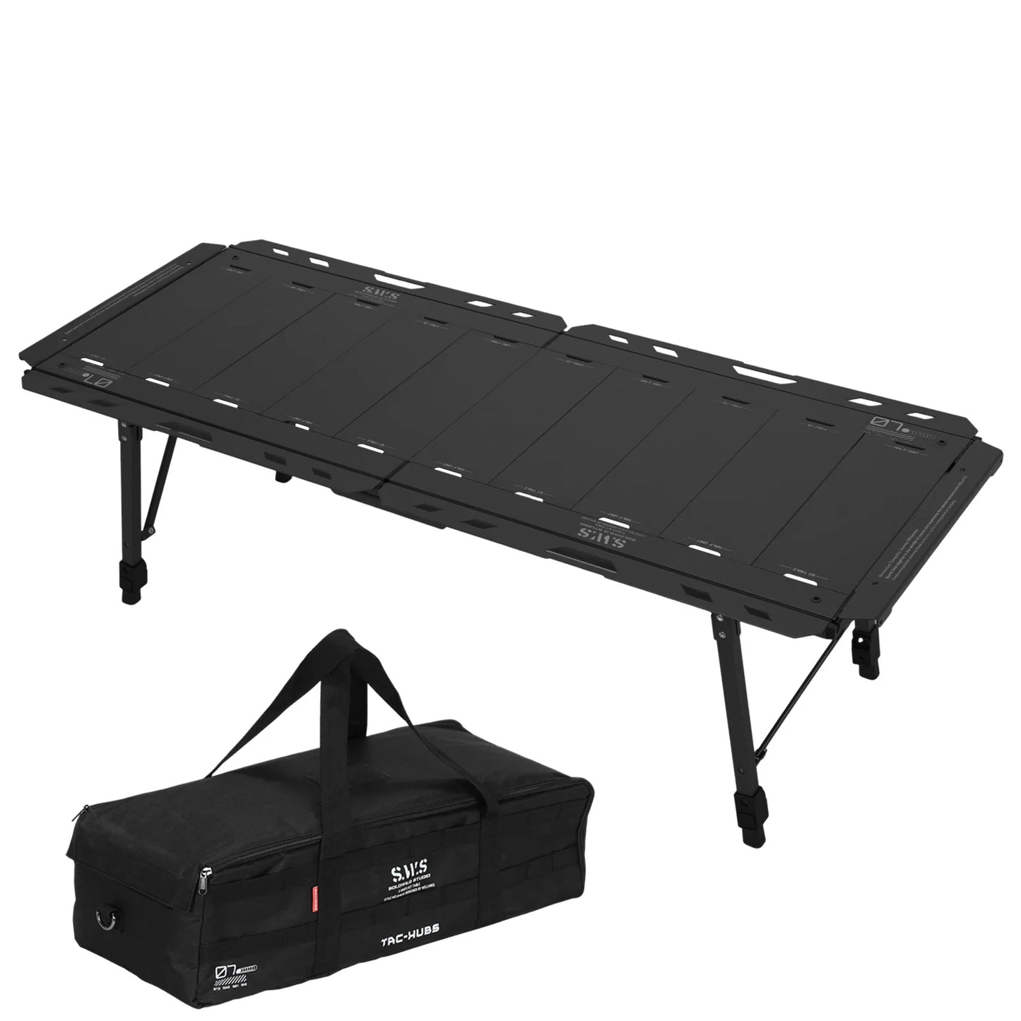 Foldable Camping Table With Adjustable Height Legs 120kg Load Capacity