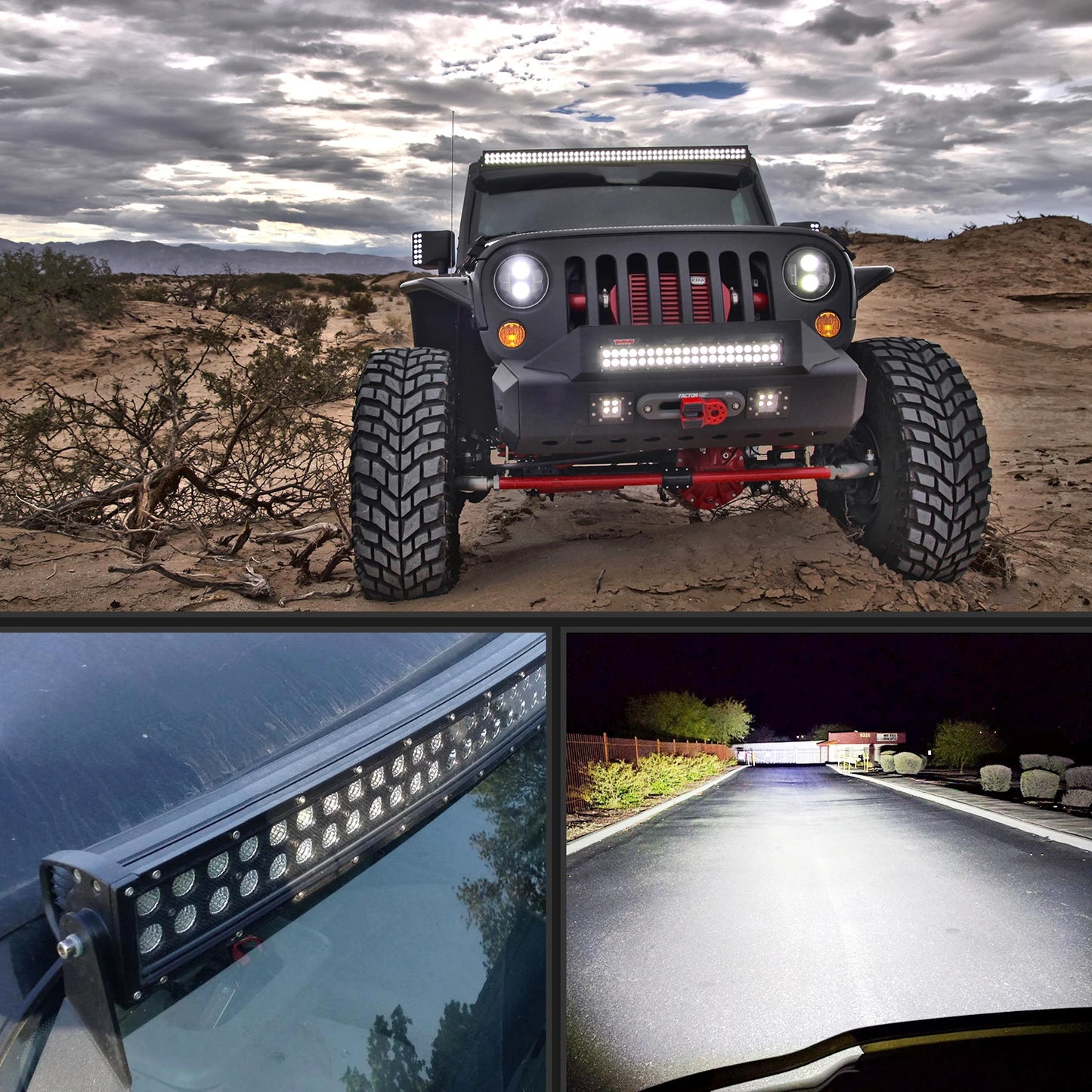 Nilight 240W Spot Flood Combo LED Driving Light Bar