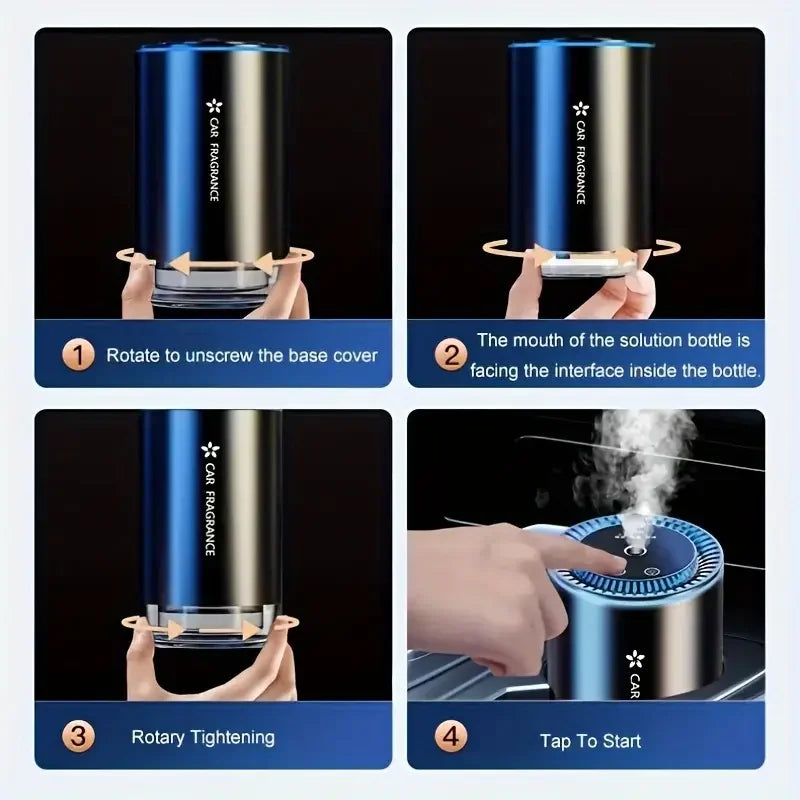 Smart Car Air Freshener Diffuser With Starry Sky Projection Three Modes