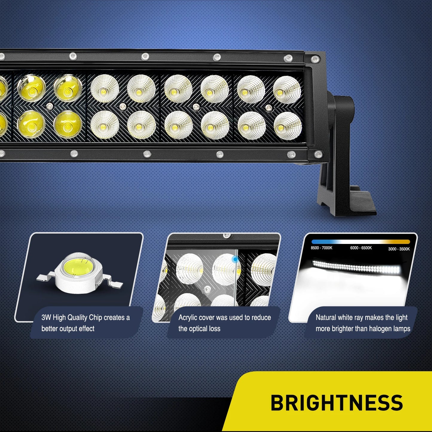 Nilight 240W Spot Flood Combo LED Driving Light Bar