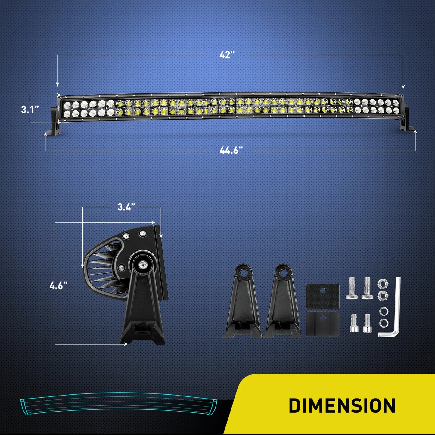 Nilight 240W Spot Flood Combo LED Driving Light Bar