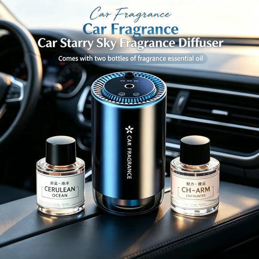 Smart Car Air Freshener Diffuser With Starry Sky Projection Three Modes
