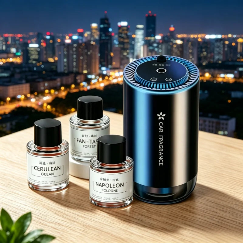 Smart Car Air Freshener Diffuser With Starry Sky Projection Three Modes