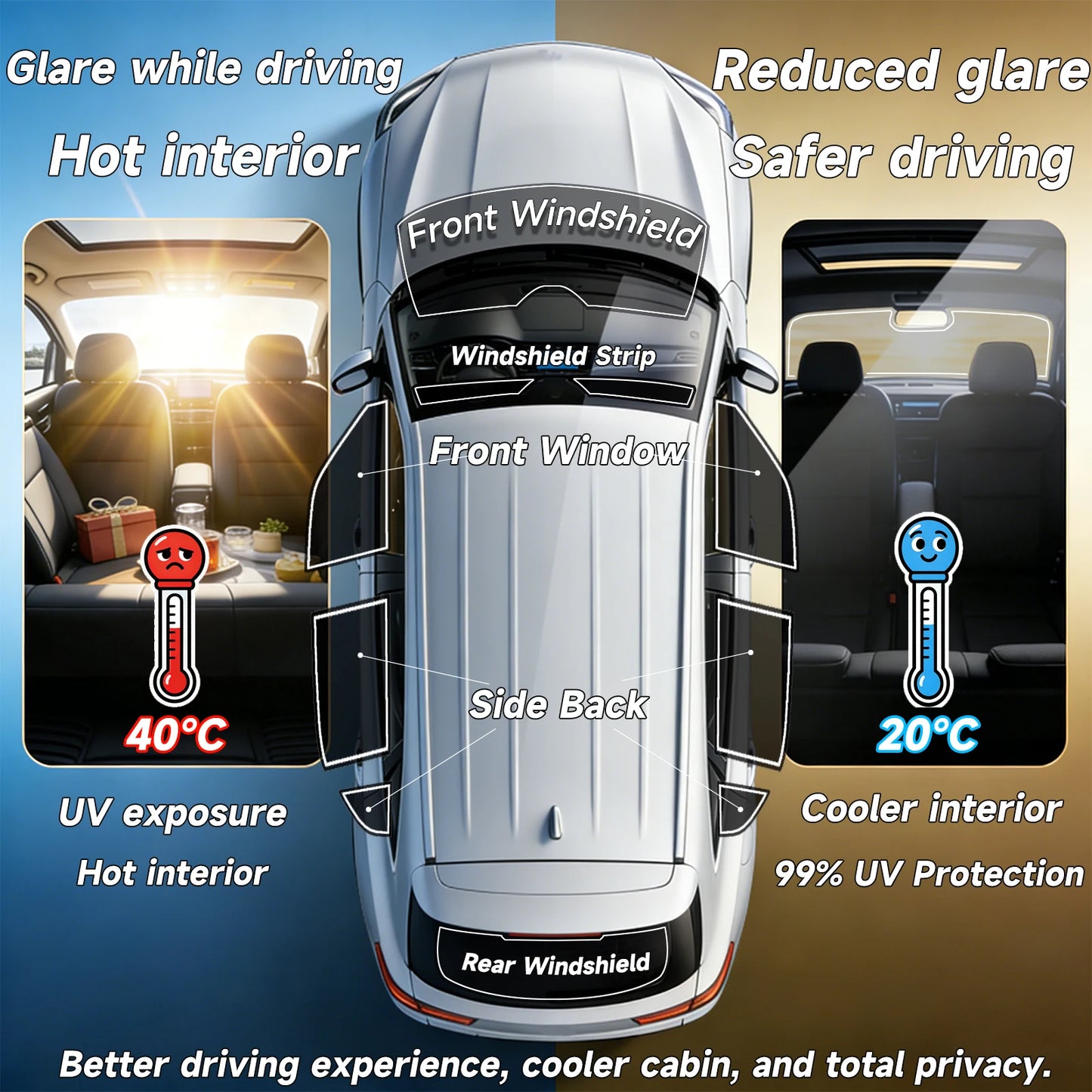 Precut Window Tint for Scion Xa Side Front Rear Windows