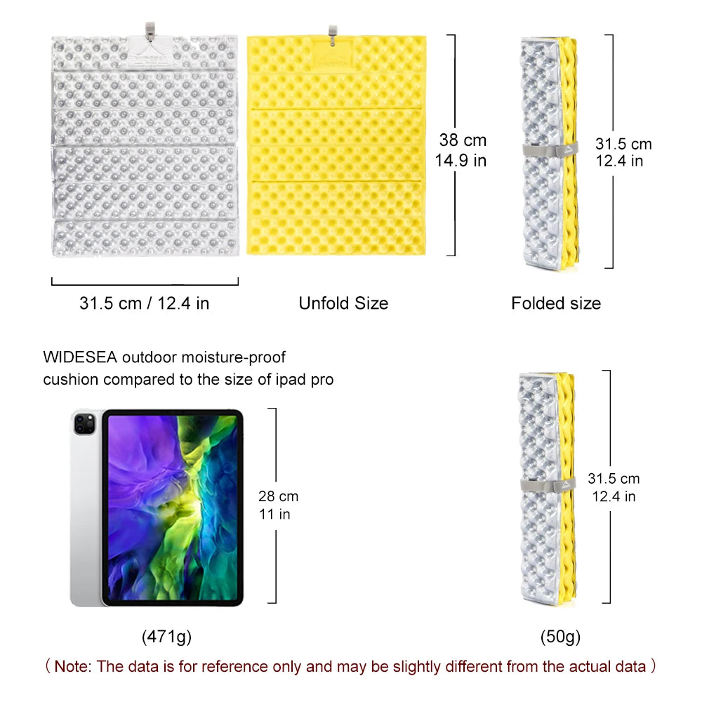 Widesea Outdoor Foldable Camping Mat Seat Ultralight Pad Waterproof XPE