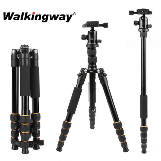 Walking Way Q666 Pro Travel Tripod Monopod With Phone Holder