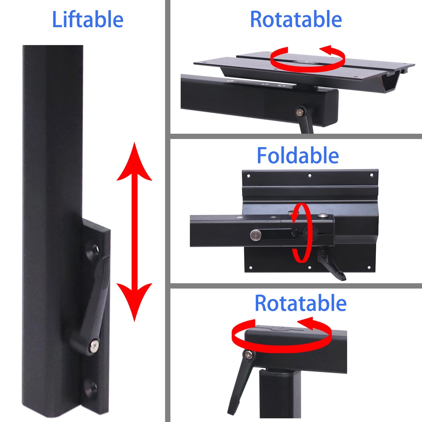 RV Folding Table Legs 360 Degree Rotatable Detachable Aluminum