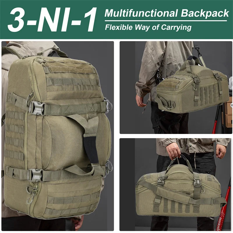 LQARMY Molle Tactical Backpack For Outdoor Hiking Camping Travel