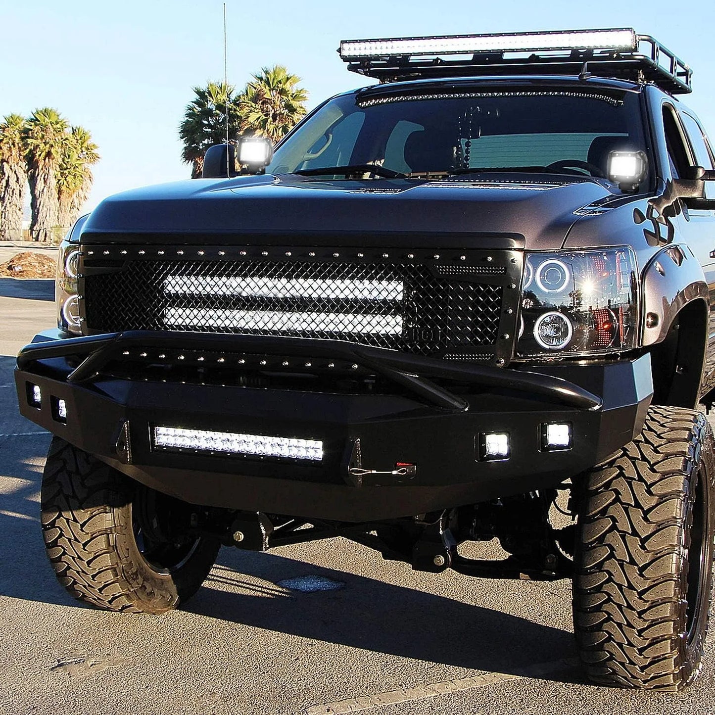 Nilight 8 Pack 18W LED Light Bar Offroad Fog Driving