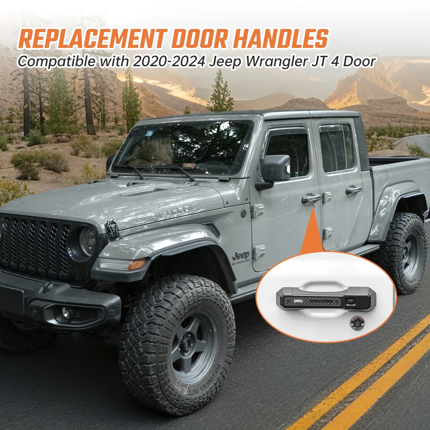 OMU Genesis Aluminum Door Handle Covers For Jeep Gladiator JT