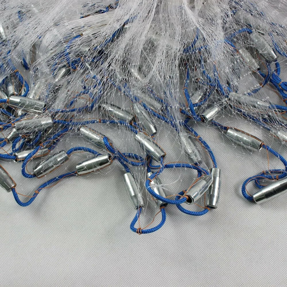 Bymaocar Nylon Monofilament Cast Net With Steel Copper Sinker