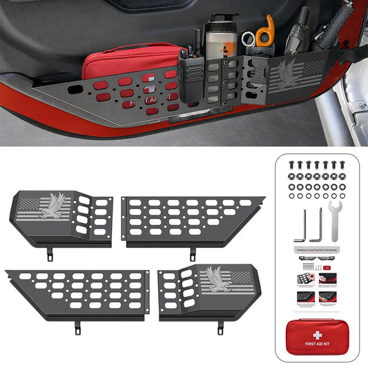 GZJJMY Metal Front Door Storage Box For Wrangler JL JLU
