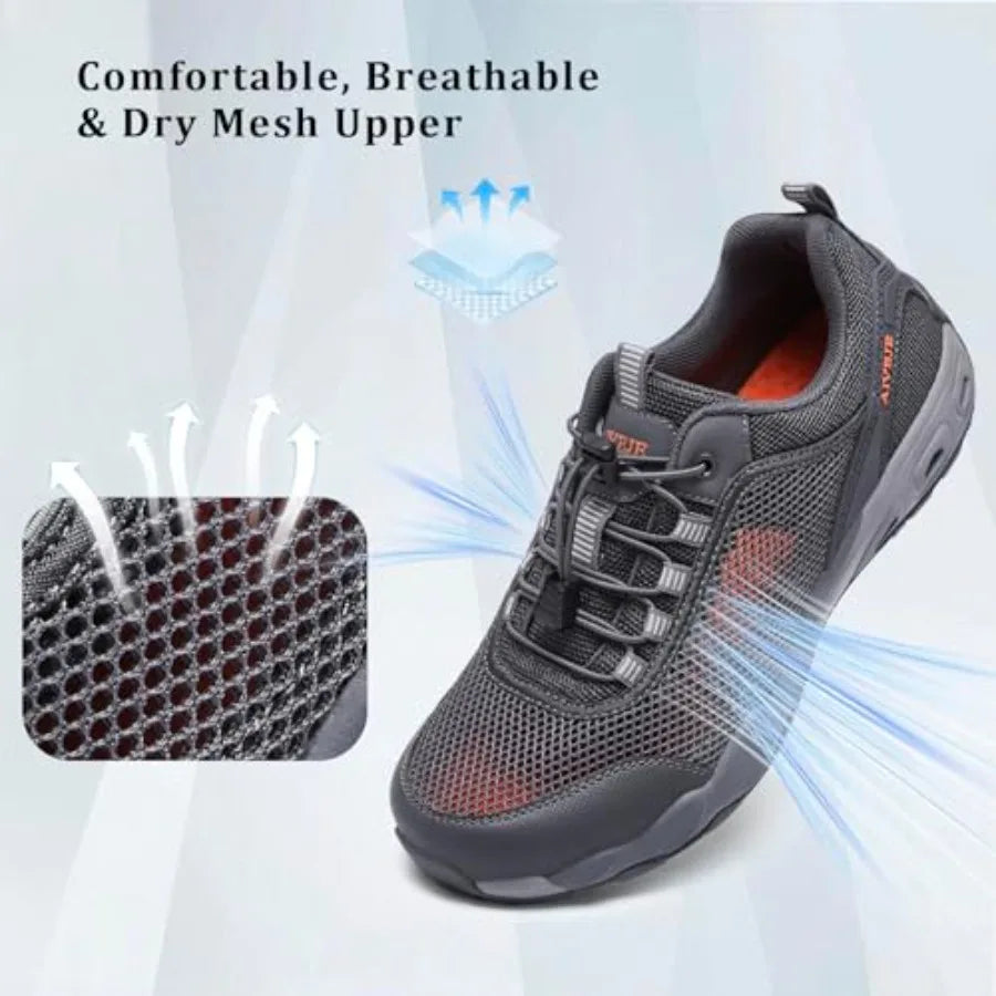 Unisex Hiking Shoes Breathable Non Slip Mesh Walking Shoes for Trails