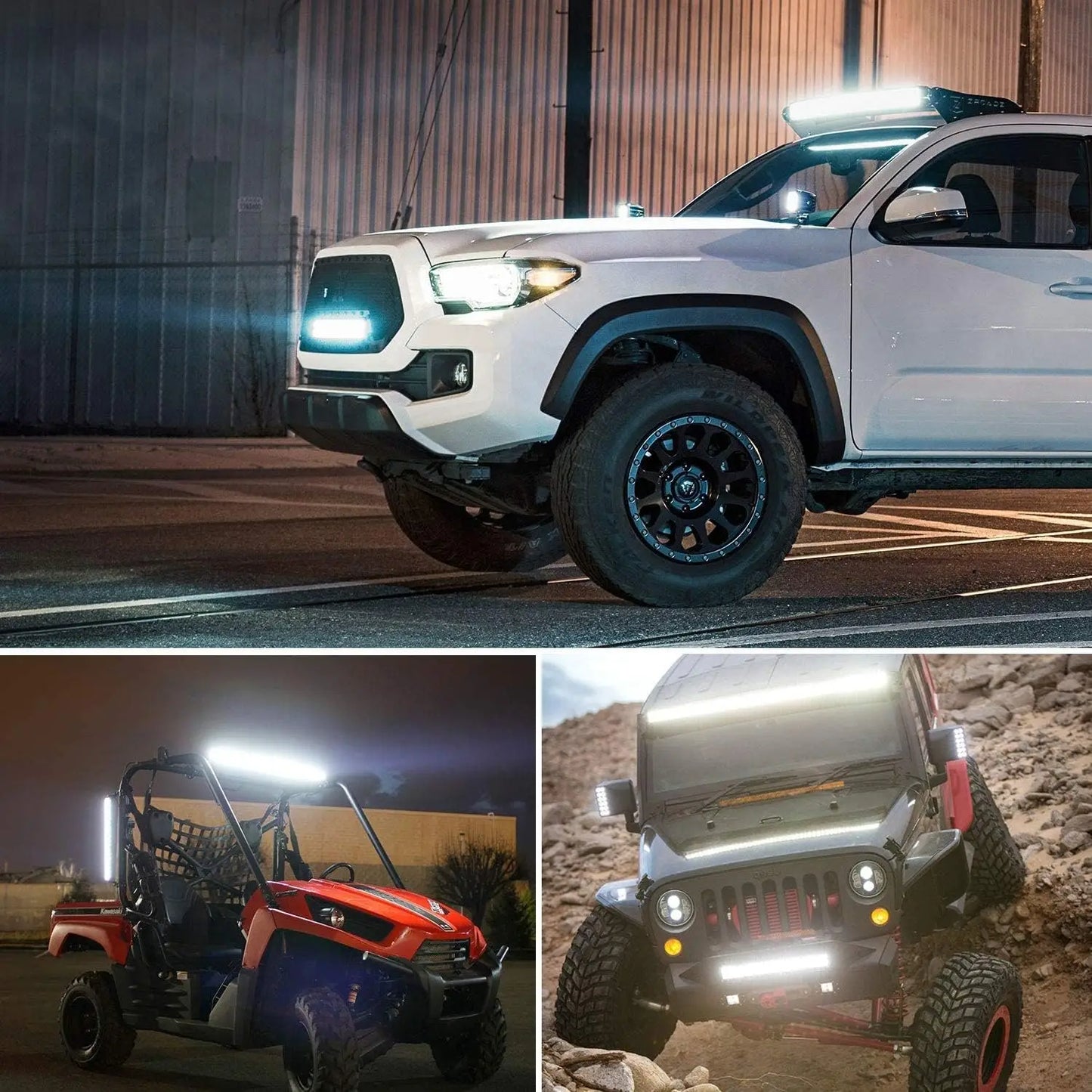 Nilight Triple Row Led Flood Light Bar 300W Offroad Ready