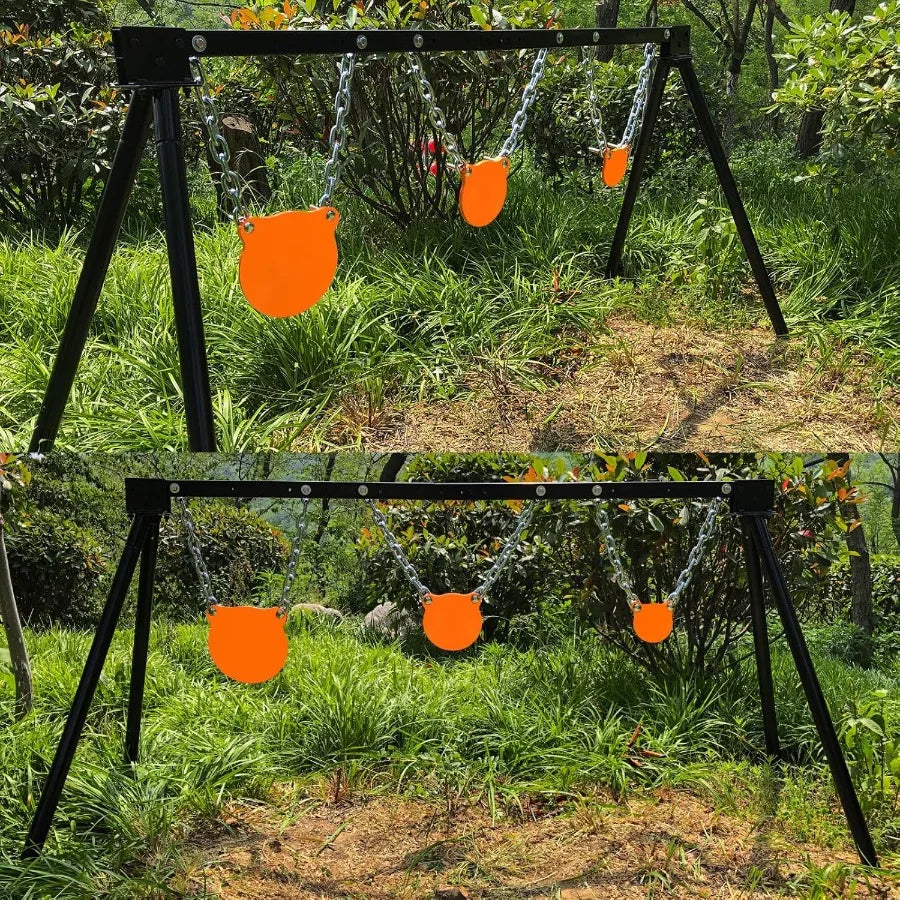 AR500 Steel Shooting Targets Combo Metal Gong Silhouette for Range