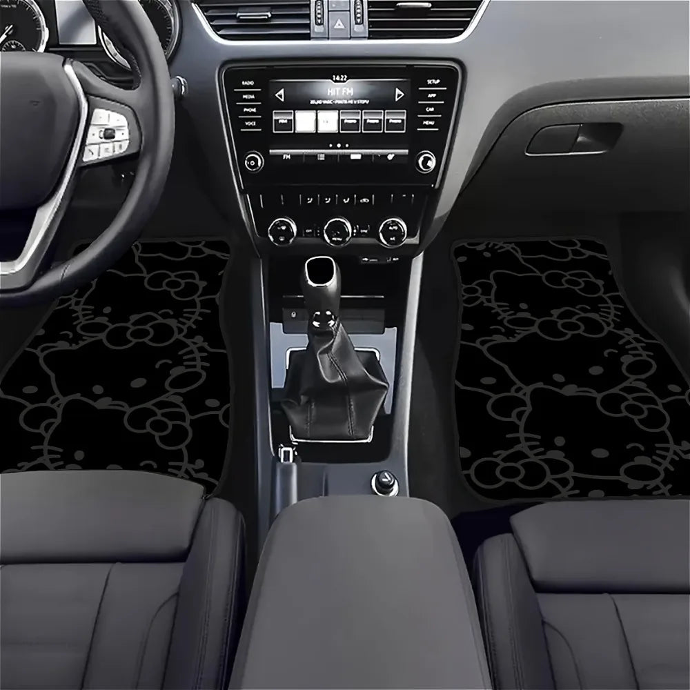 Hello Kitty Car Floor Mat Set Universal Fit Non Slip Polyester