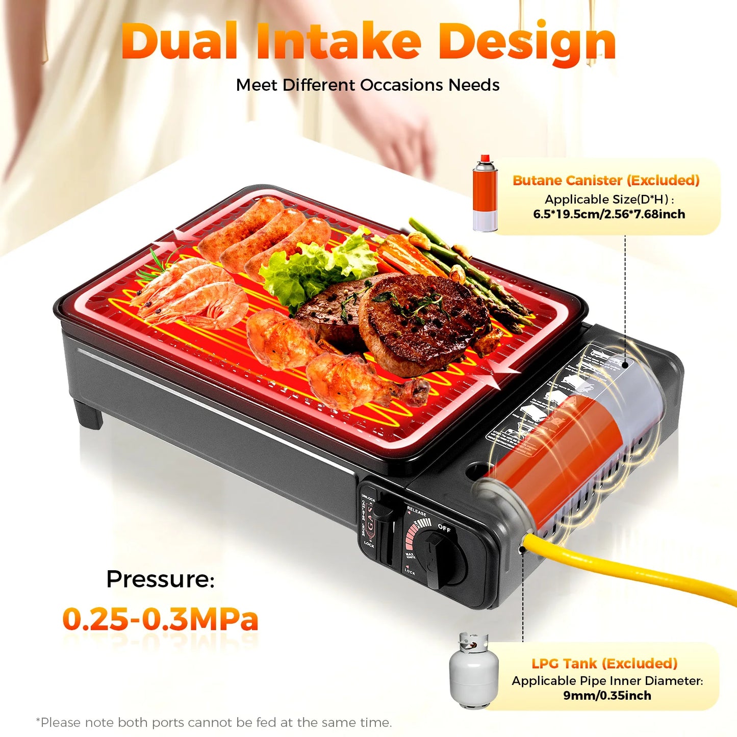 Portable Camping Butane Gas Stove With Ignition For Outdoor Cooking
