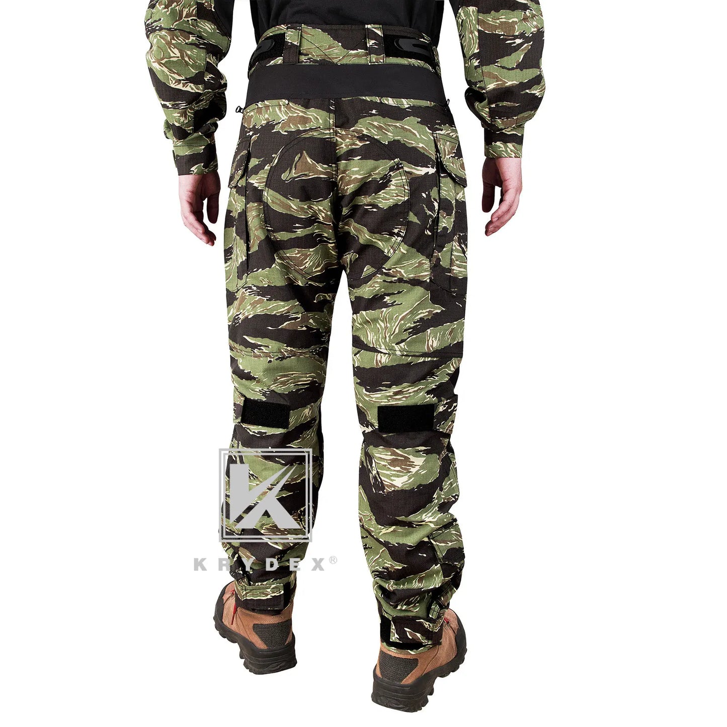 KRYDEX Camouflage Tactical Pants With Knee Pads For Outdoor Hunting