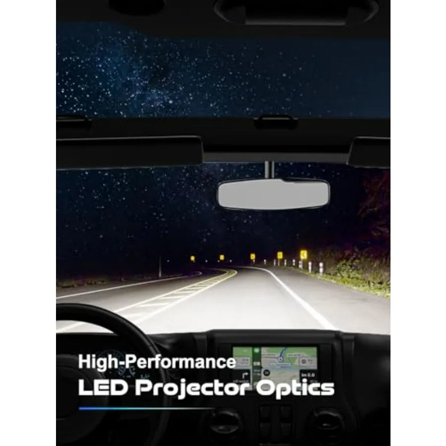 Jeep Wrangler LED Headlights With DRL Turn Signals Halo Ring