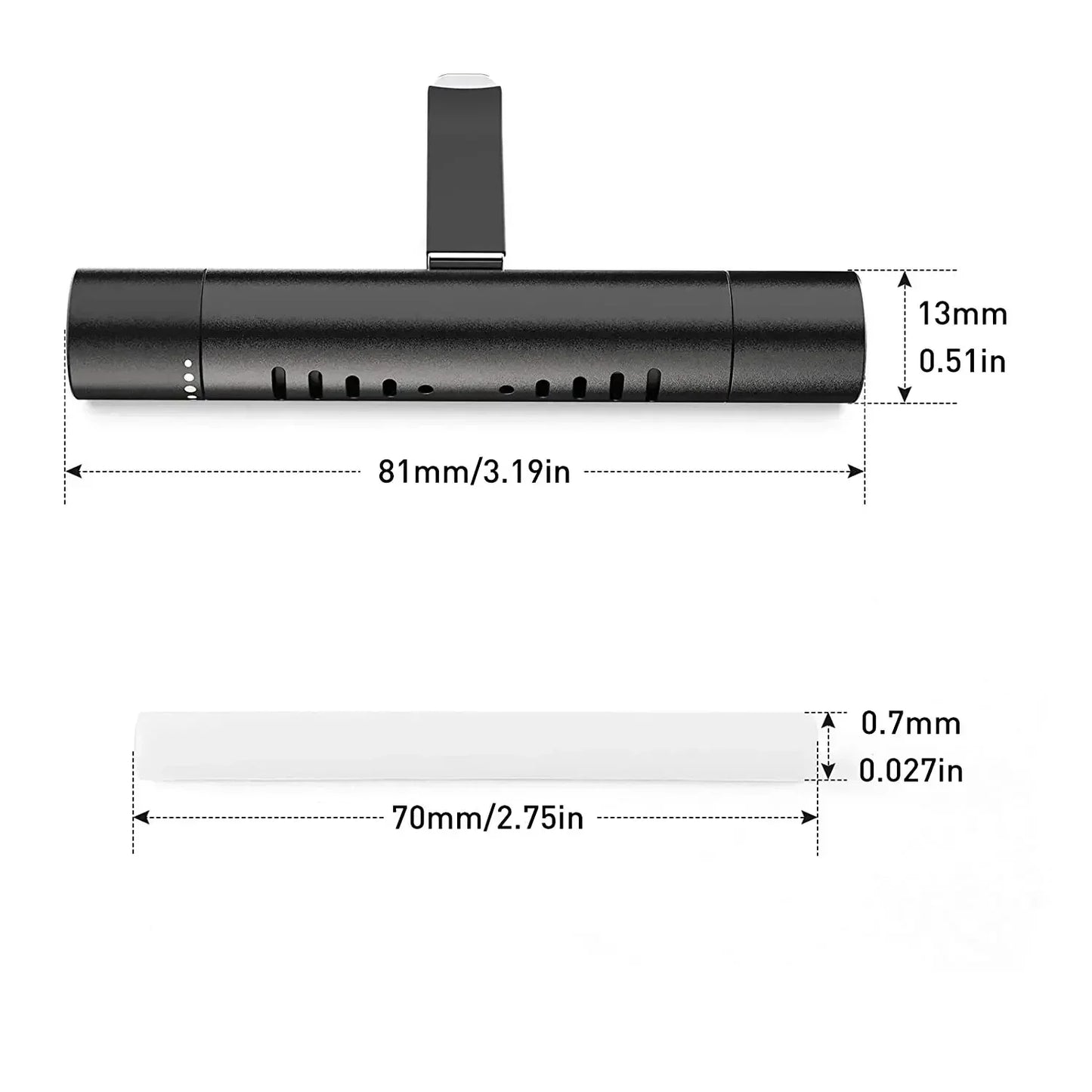 Car Vent Clip Essential Oil Diffuser With 10 Refill Sticks