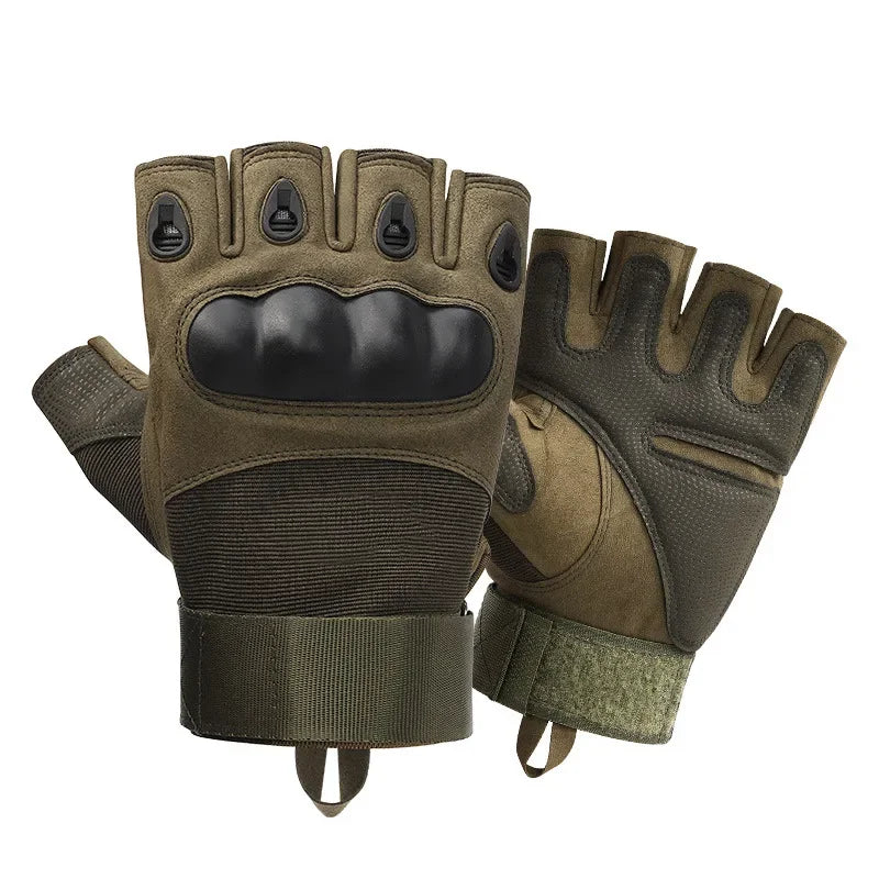 Unisex Tactical Motorcycle Gloves Knuckle Protection Full Finger Cycling