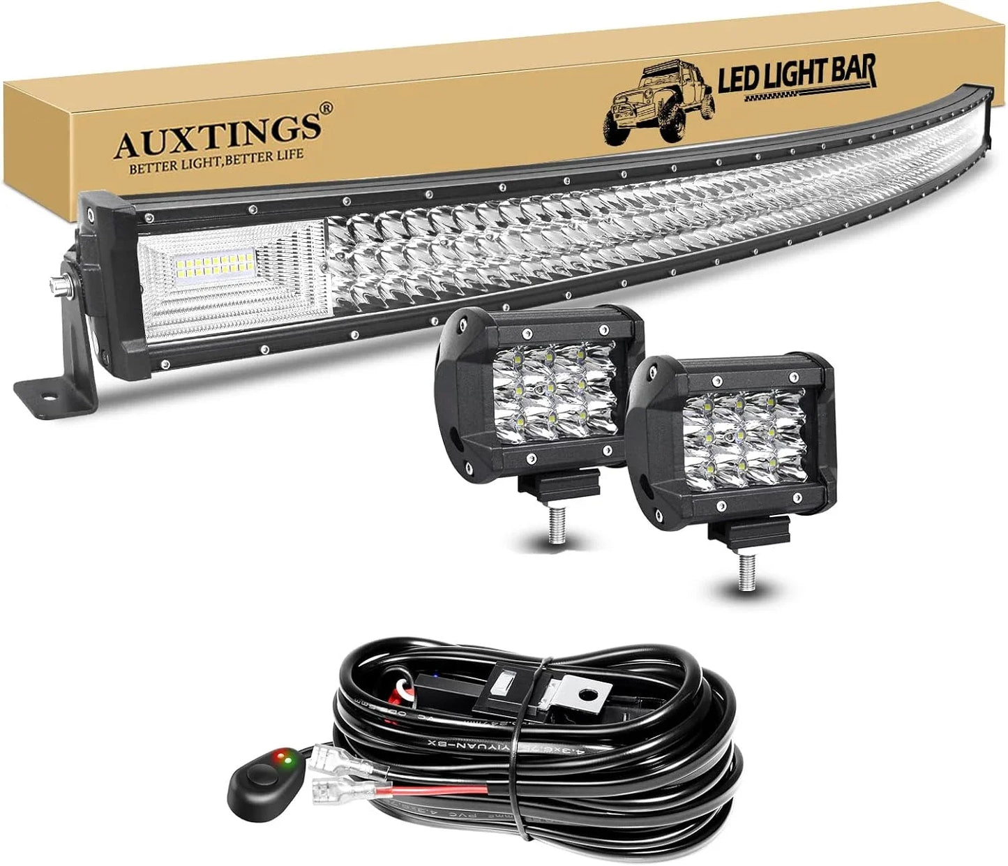 Auxtings Off Road LED Light Bar With 2X36W Kit 12V