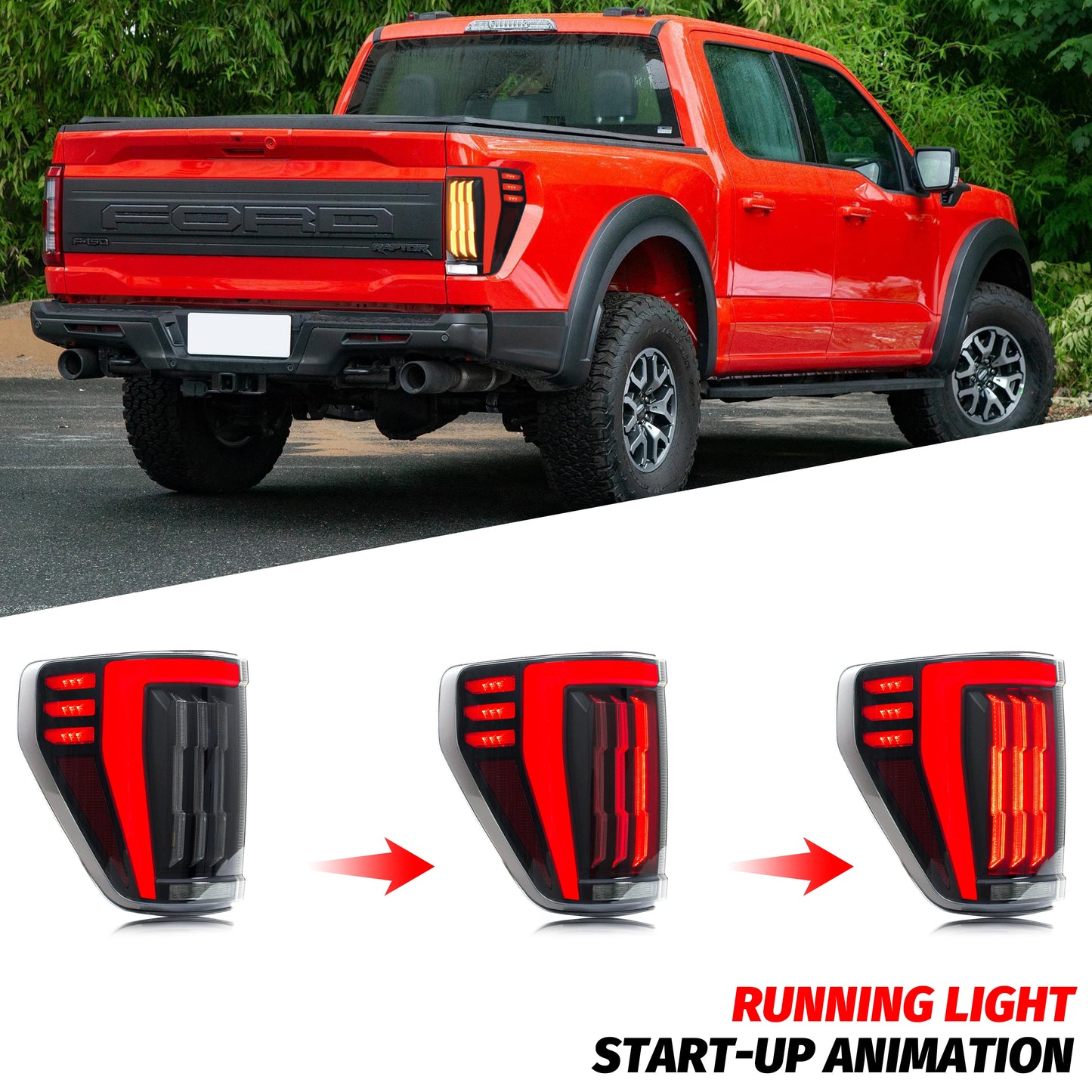 XUNDER LED Tail Lights For Ford F150 Start Up Animation