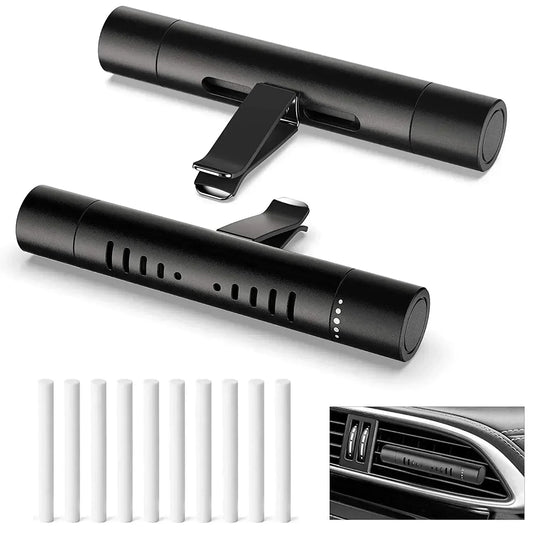 Car Vent Clip Essential Oil Diffuser With 10 Refill Sticks