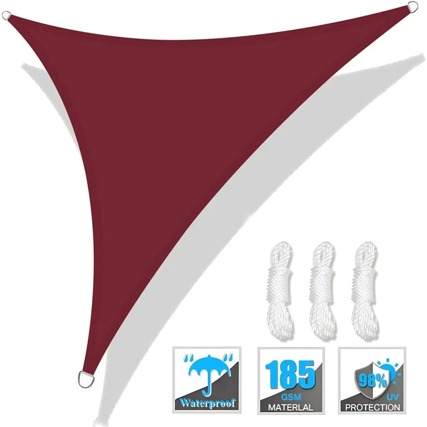 Triangle Sun Shade Sail Canopy UV Block Sunshade For Patio