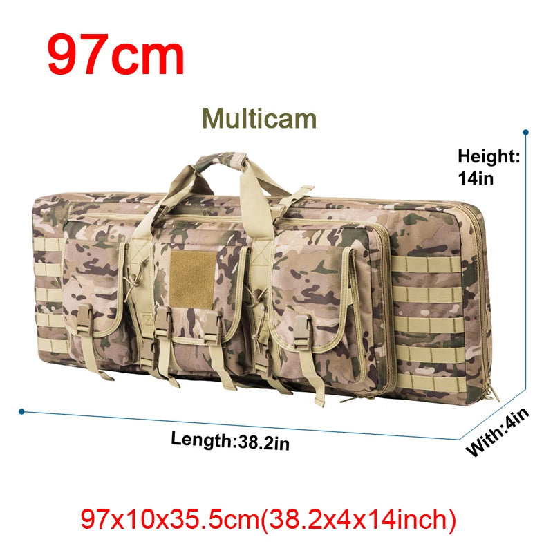 LQARMY Tactical Double Rifle Case Molle Bag for Airsoft