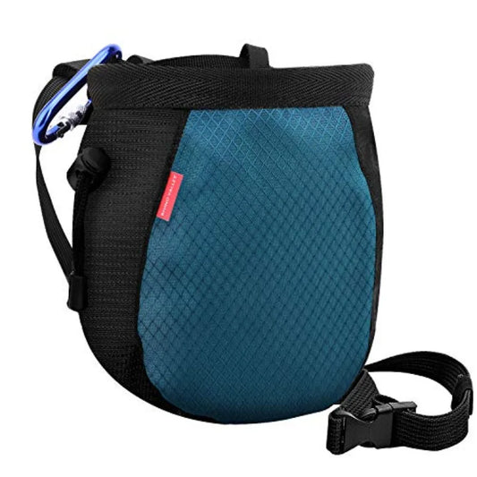 Climbing Chalk Bag No Leak Drawstring Belt Carabiner Clip
