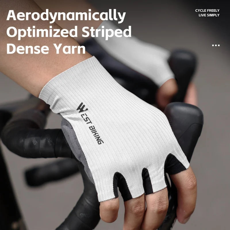 West Biking Aero Cycling Gloves Elastic Interface Ultra Palm Shock Absorbing