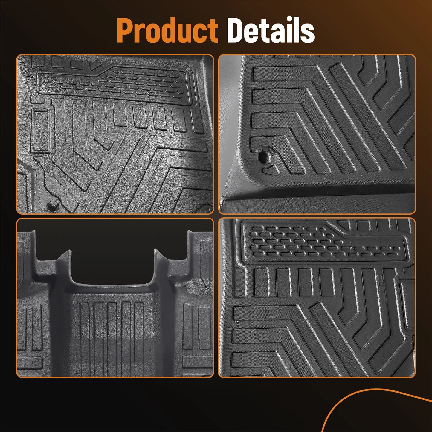 Maxpeedingrods Floor Mats Front and Rear Liner for Toyota Camry 2007 to 2011