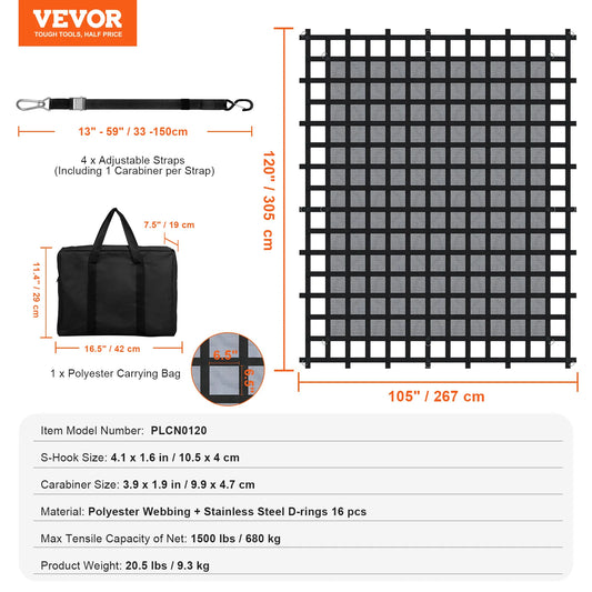 SucceBuy Ceiling Cargo Net For SUV Jeep Car Roof Organizer