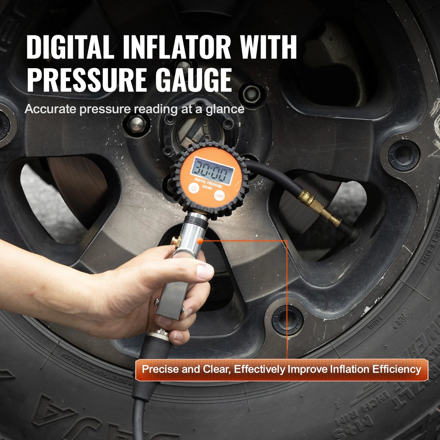 SucceBuy 12V Portable Heavy Duty Air Compressor With Tire Inflator