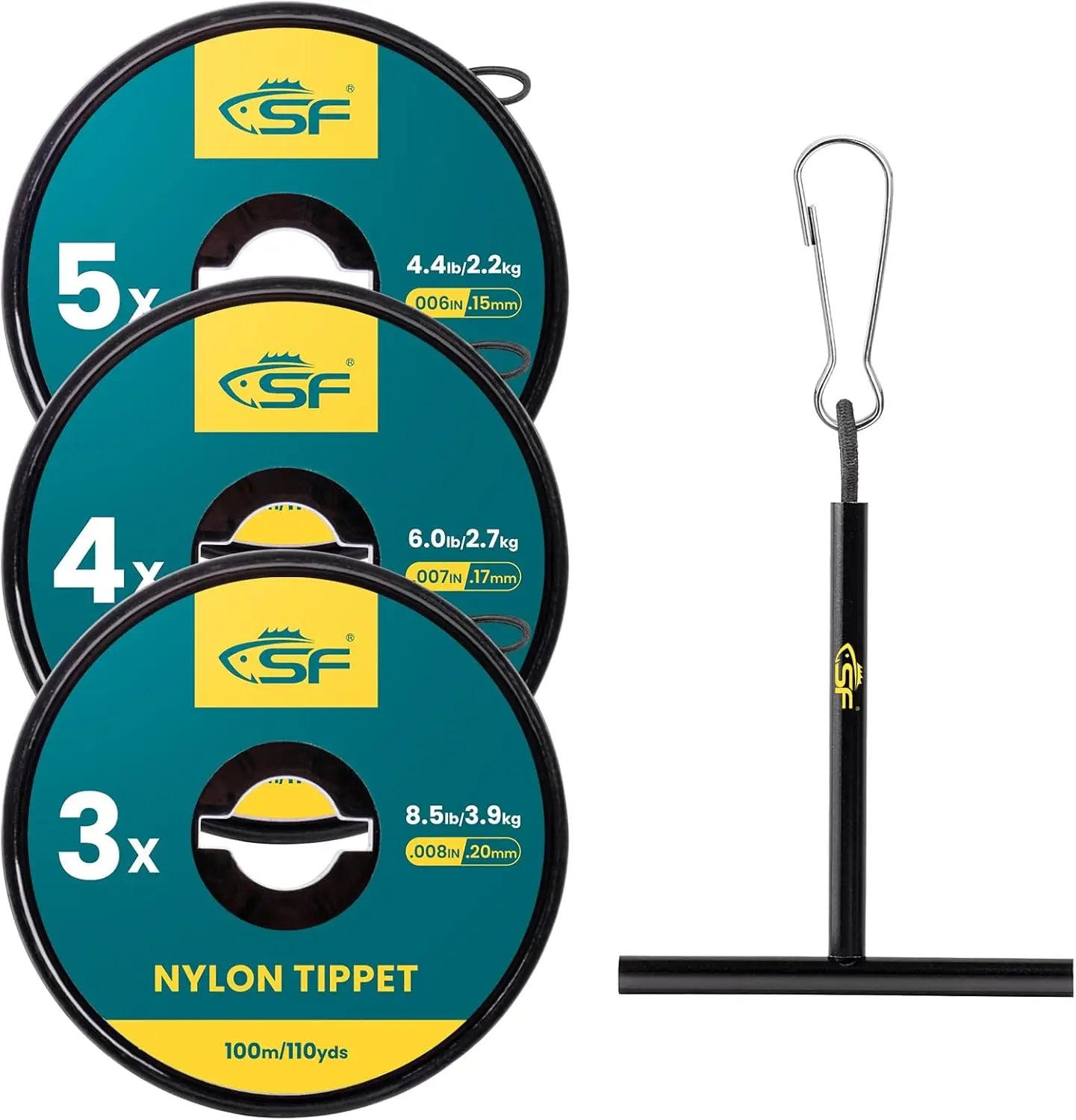 Clear Nylon Fly Tippet Line With Holder For Trout Fishing