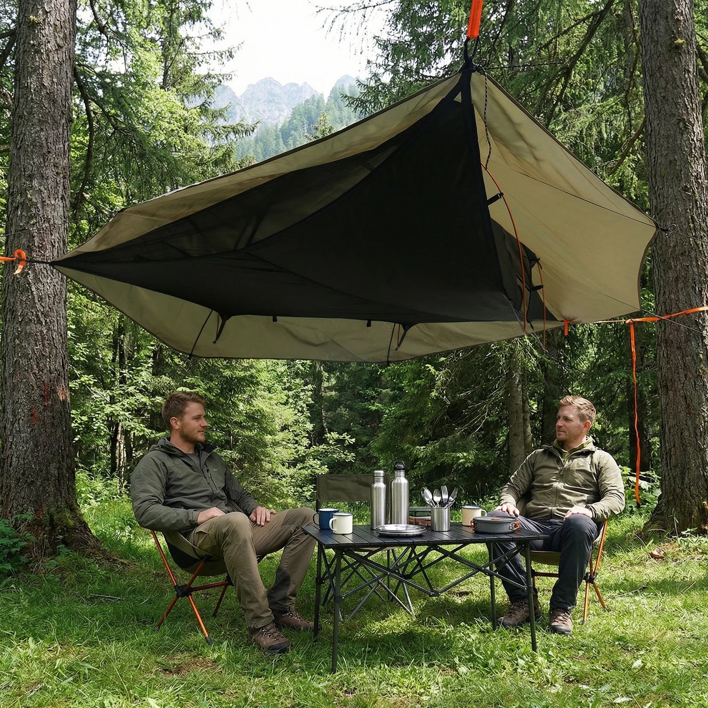 NovaSphere Outdoor Camping Hammock With Mosquito Net And Rainfly
