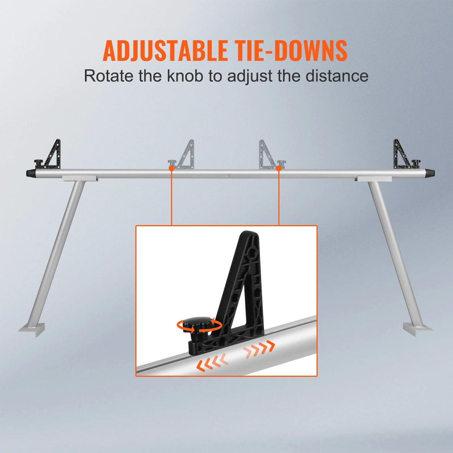 SucceBuy Aluminum Truck Rack 800 Lb Capacity For Trucks