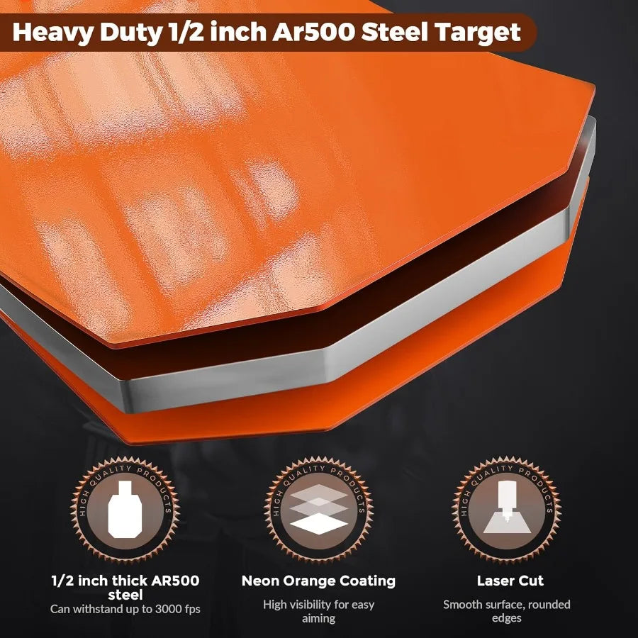 AR 500 Steel Target Heavy Duty Silhouette Laser Cut Plate