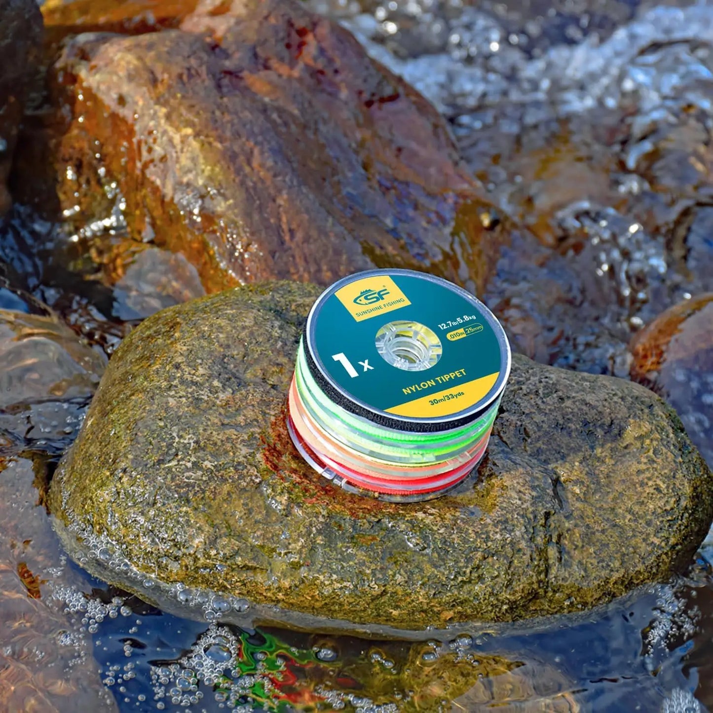 Clear Nylon Fly Tippet Line With Holder For Trout Fishing